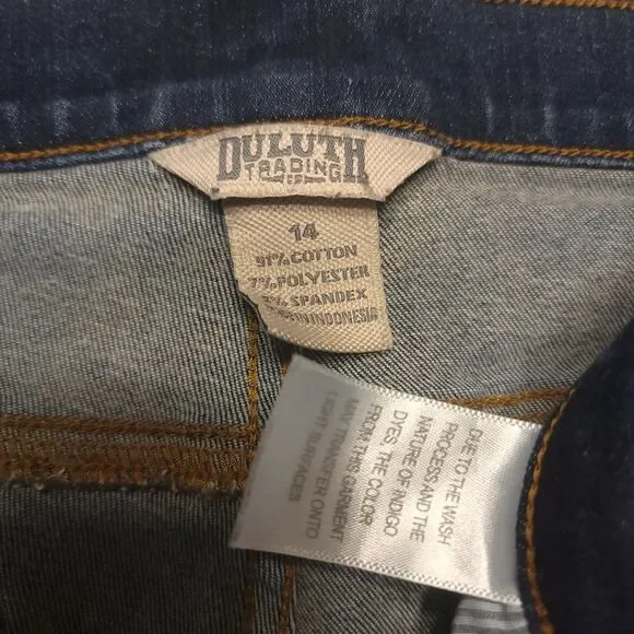 Duluth Trading Womens 14 (34x30) Jeans Stretch Blue Denim - Picture 5 of 10